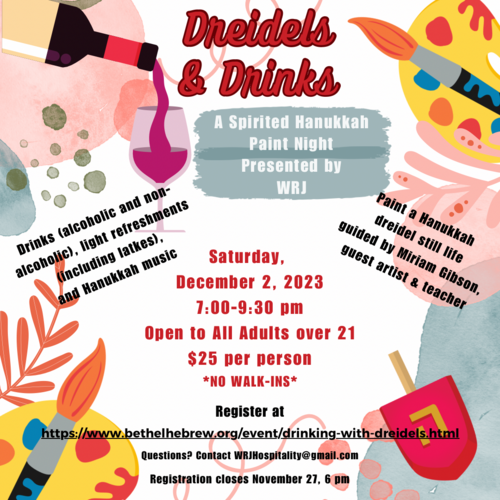 Banner Image for Dreidels & Drinks: A Spirited Paint Night presented by WRJ
